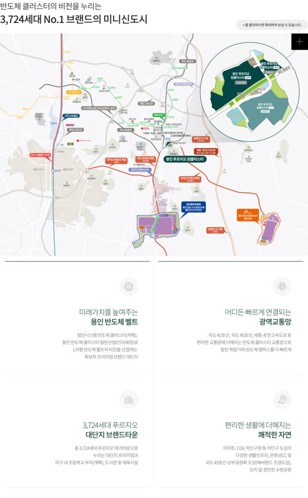 용인 푸르지오 원클러스터 입지설명